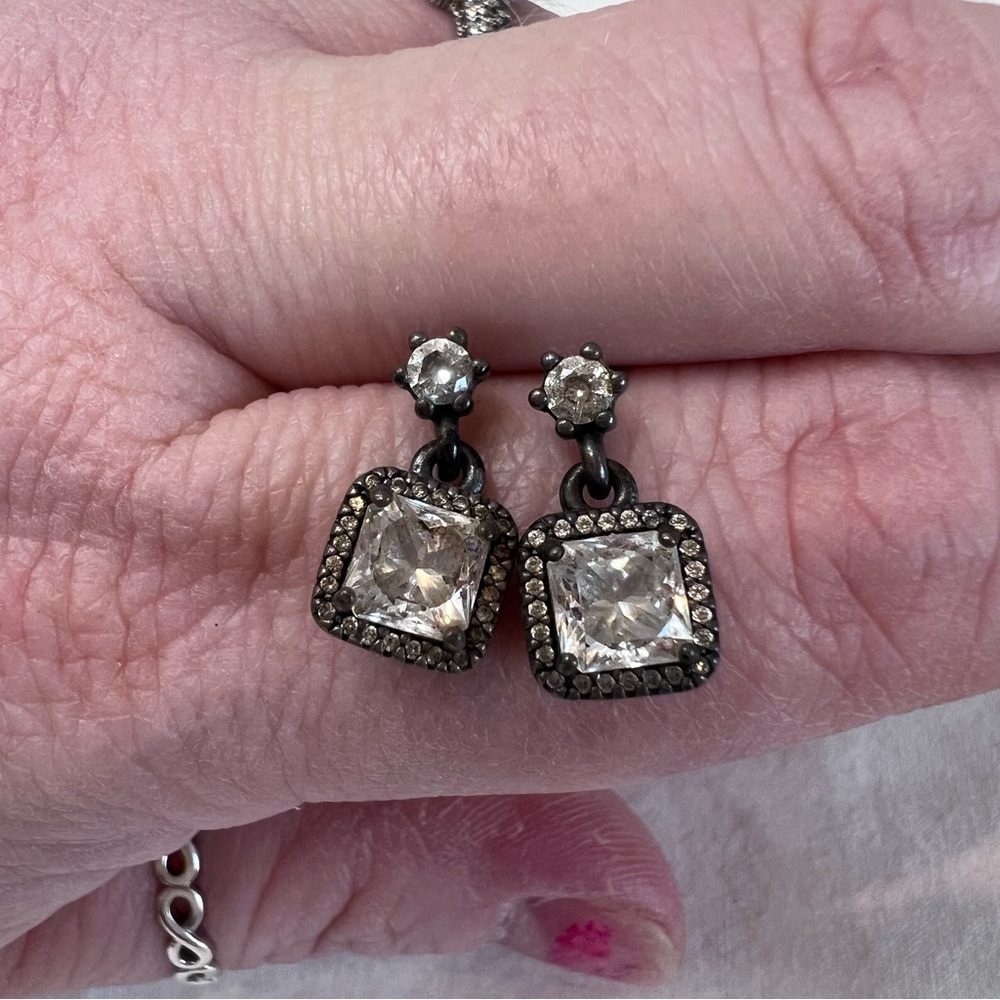 Pandora Timeless Elegance Sterling silver CZ stones earrings